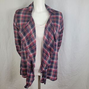 living doll Bandana Back Plaid Front‎ Open Shirt